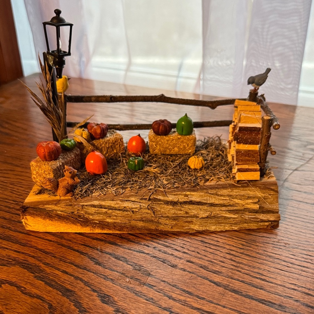 Miniature Autumn Harvest Scene